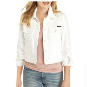 Calvin Klein white denim jacket